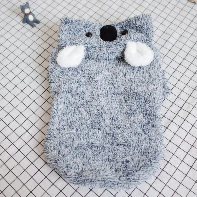 Stretch coral fleece dog clothes Blue - Shop at LoveMi