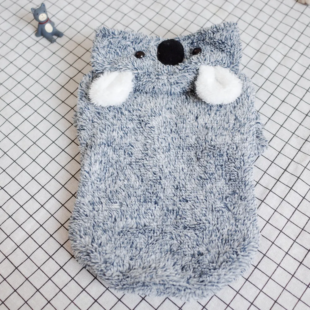 Stretch coral fleece dog clothes - Blue