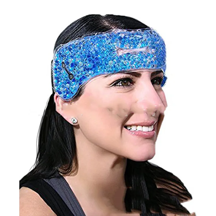 Hot and cold compress on head - Blue