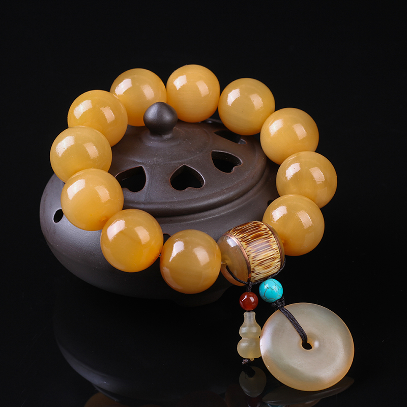 Golden yak horn bracelet