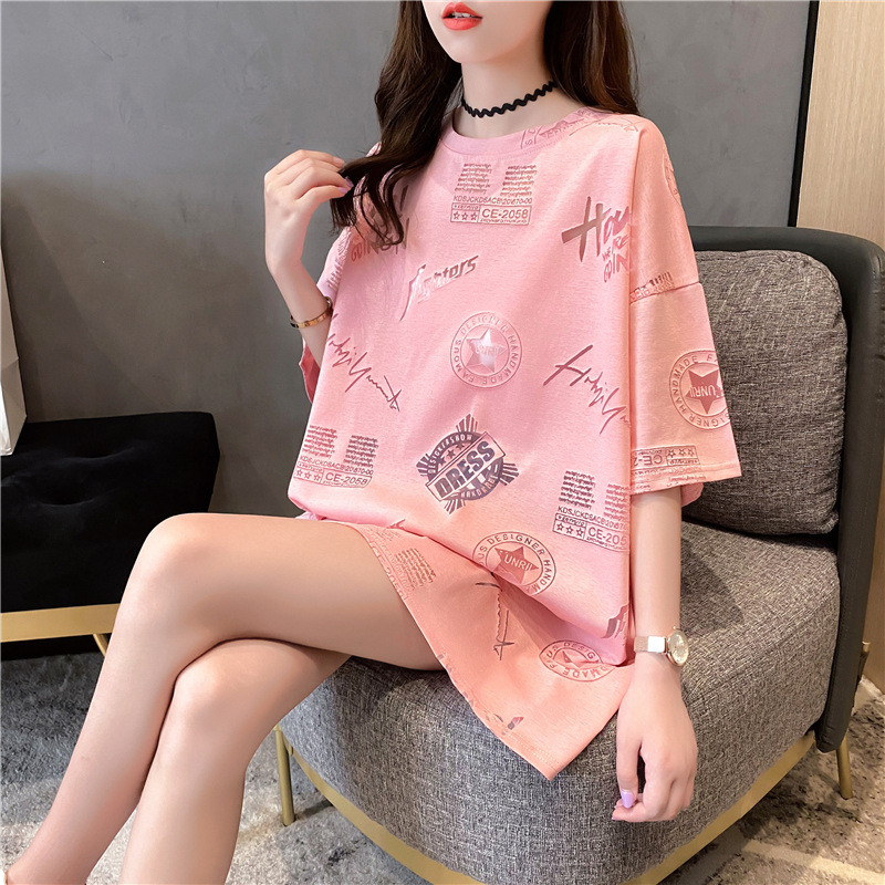 Letter printed T-shirt women