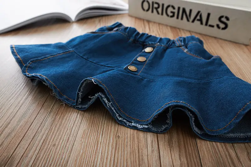 Color casual jeans skirt