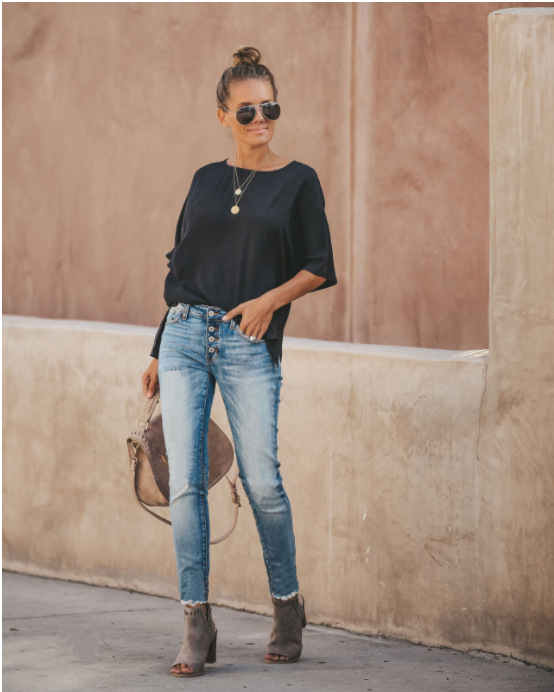 Ripped washed sexy denim pants Light Blue - Shop at LoveMi