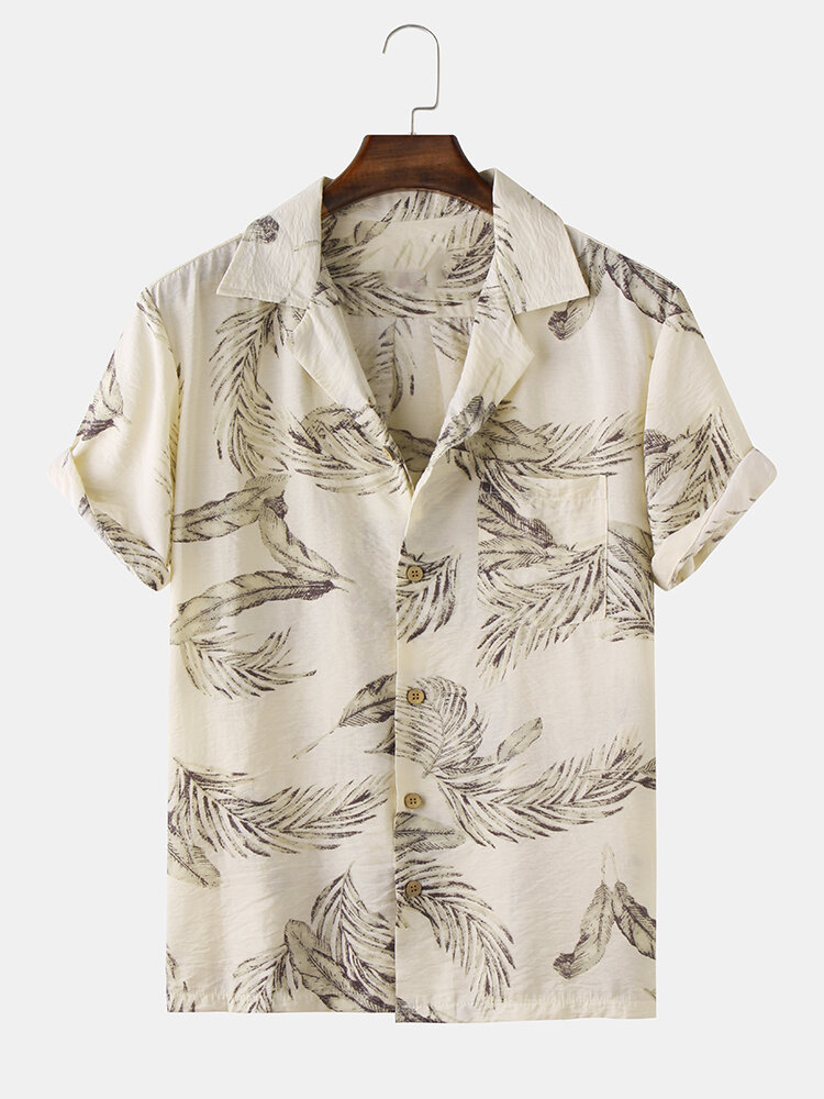 Title 4, Sun print shirt with short sleeves