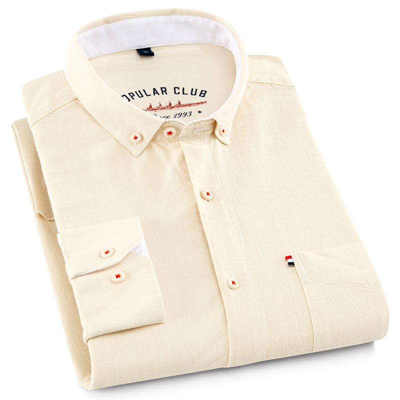 Title 7, Cotton and linen shirt with long sleeves