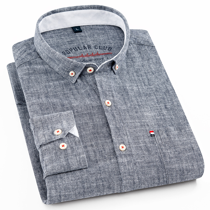 Title 4, Cotton and linen shirt with long sleeves