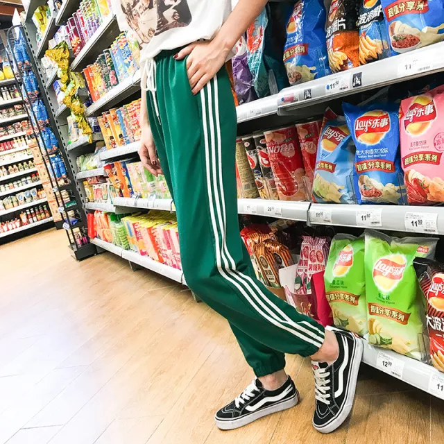 Autumn loose Casual Pants Capris Green - Shop at LoveMi
