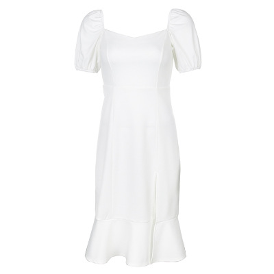 Square neck puff sleeve ruffle