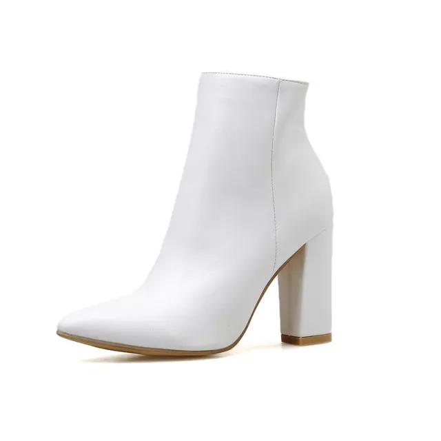 All match high heeled short boots White - Shop at LoveMi