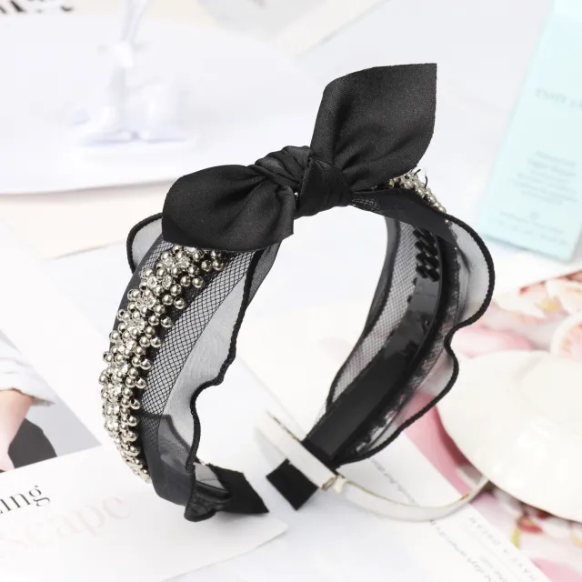 Crystal pearl lace Headband - Shop at LoveMi