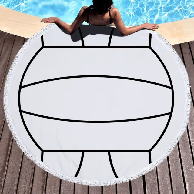 Round printed beach towel bath towel White - Shop at LoveMi
