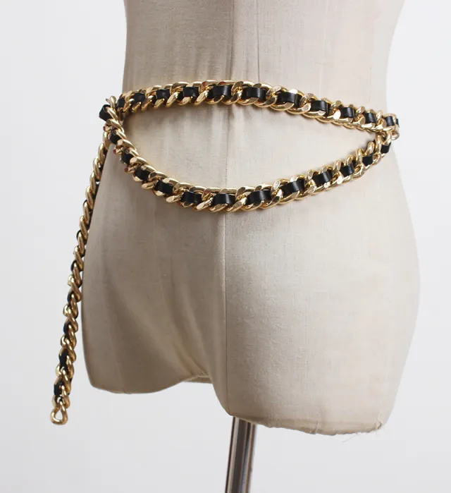 Child metal braided chain tassel waist chain Black - Shop at LoveMi