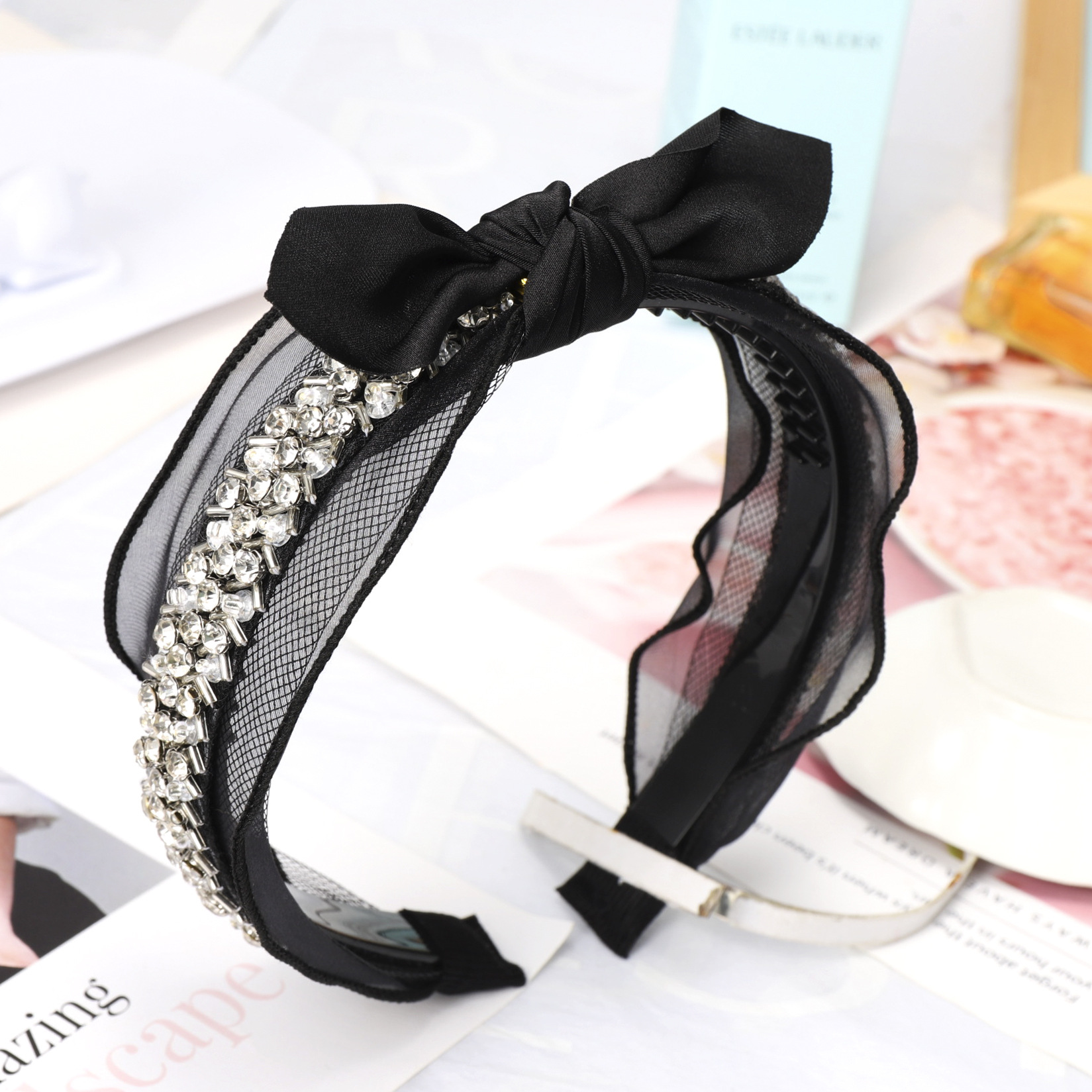 Crystal pearl lace Headband - Shop at LoveMi