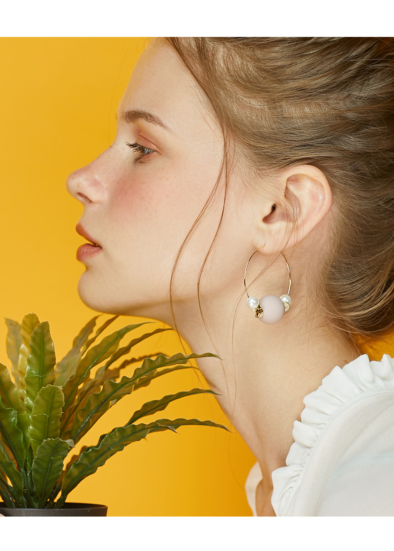 Cute and sweet student circle ear jewelry