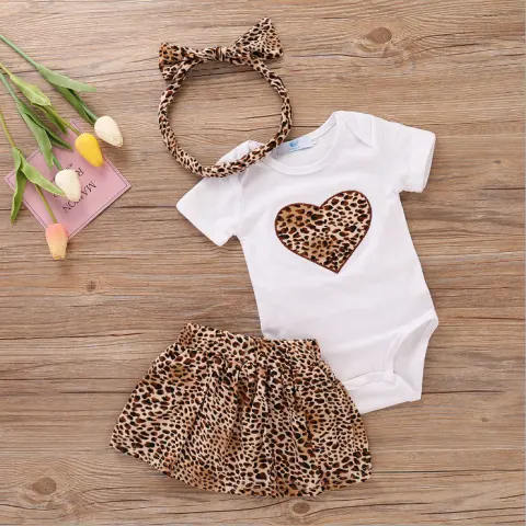 Printed Love Romper Children's Clothing