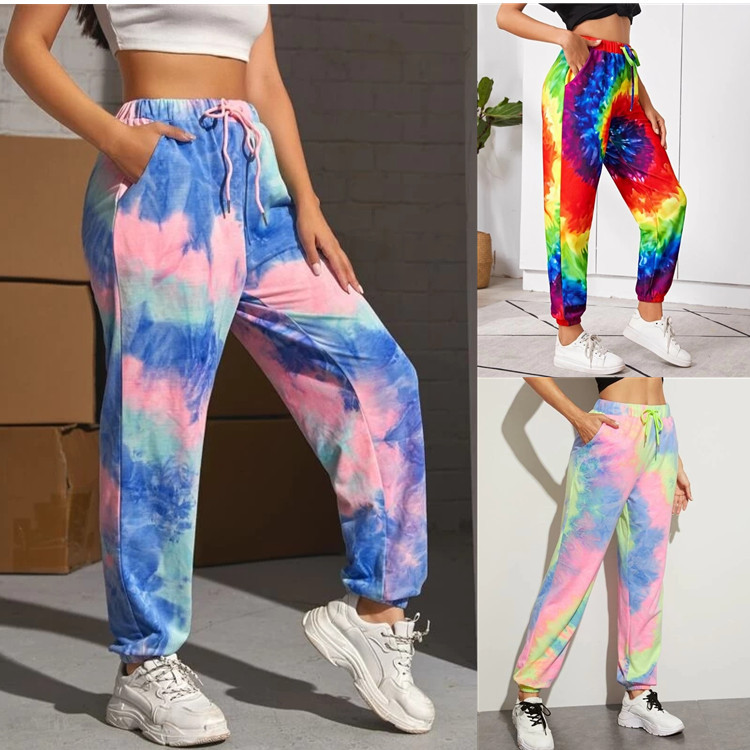 Tie-dye fashion casual pants