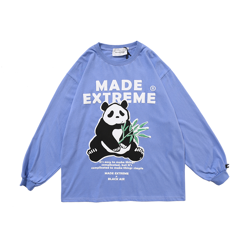 Panda print loose oversize long sleeves