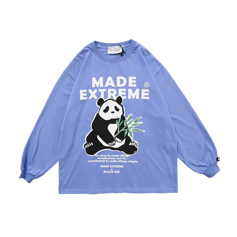 Panda print loose oversize long sleeves