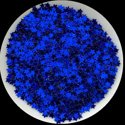 3mm five-pointed star sequin nail patch - Sapphire
