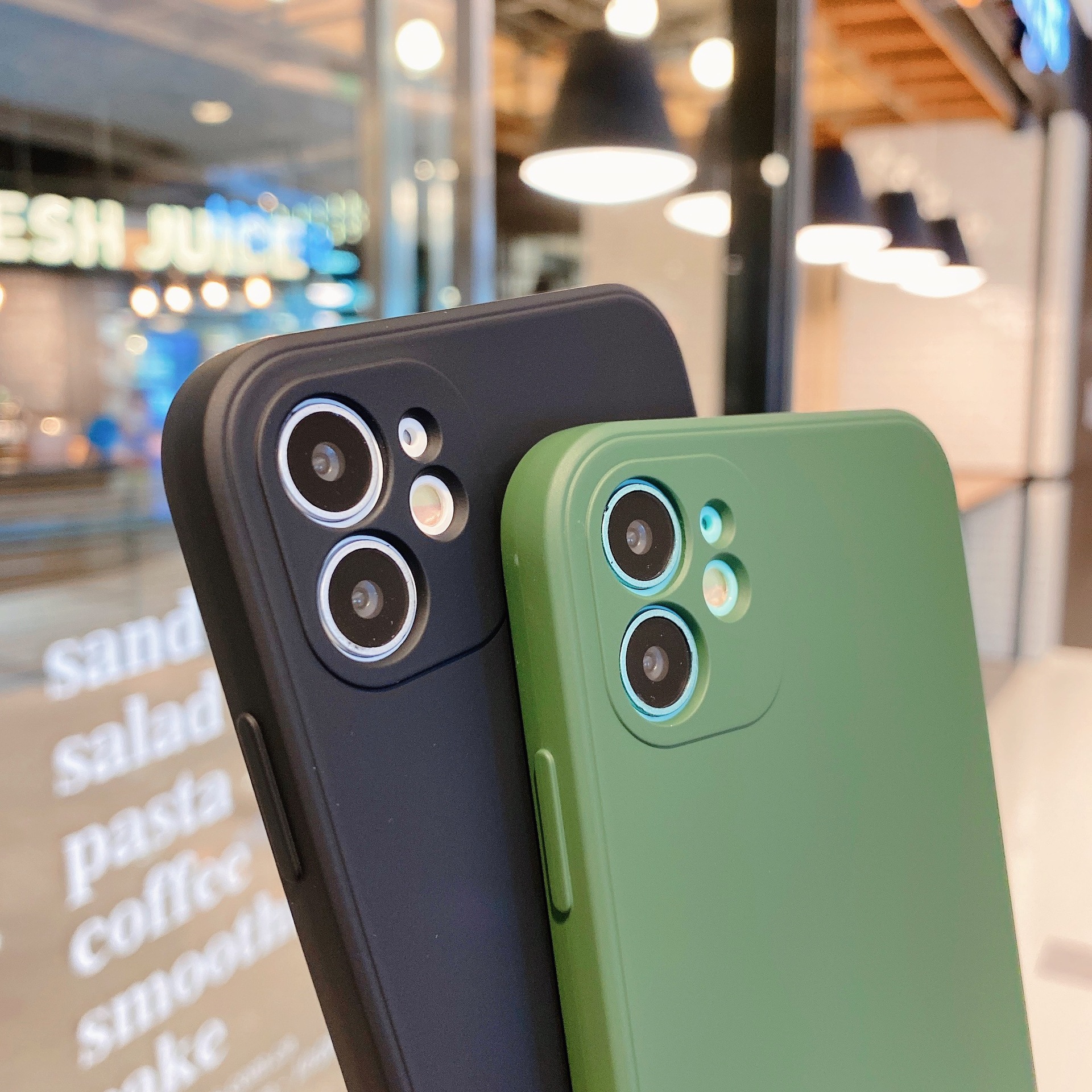 Compatible with Apple , Cube Liquid Silicone Phone Case - Image 6