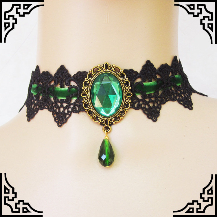 Lace Crystal Necklace Pendant