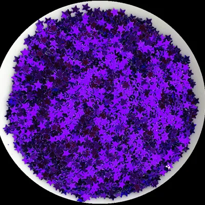 3mm five-pointed star sequin nail patch - Dark Purple