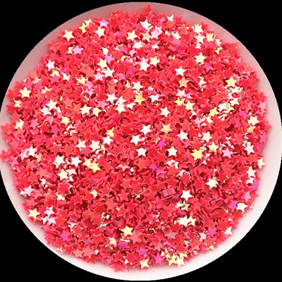 3mm five-pointed star sequin nail patch - Watermelon