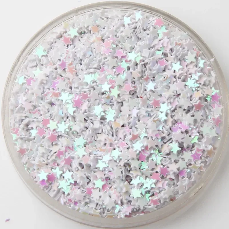 3mm five-pointed star sequin nail patch - Color White