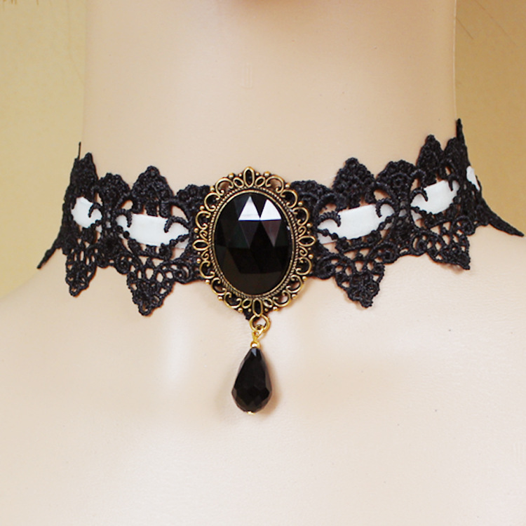 Lace Crystal Necklace Pendant