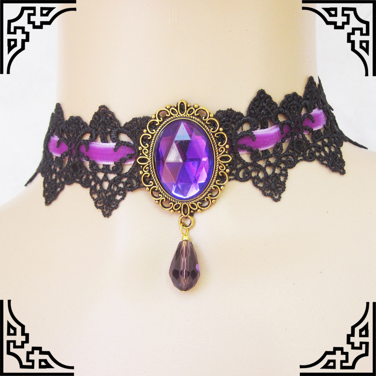 Lace Crystal Necklace Pendant