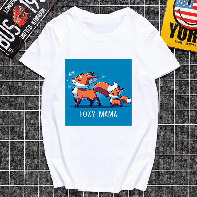 Cute fox printed T shirt Women Harajuku Tshirt Thin section — photo 1