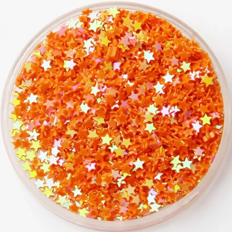 3mm five-pointed star sequin nail patch - Color Orange