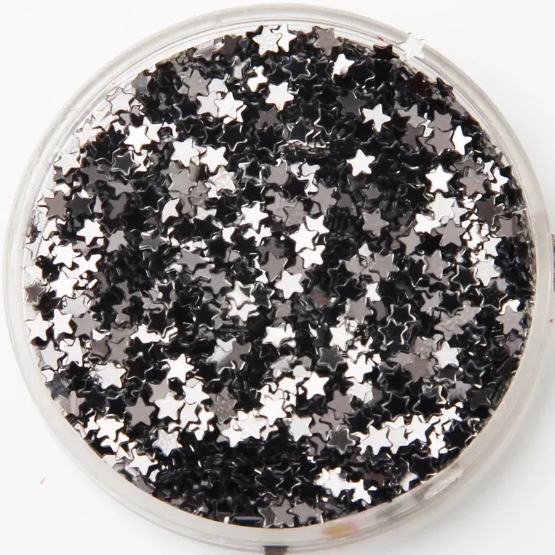 3mm five-pointed star sequin nail patch - Gray