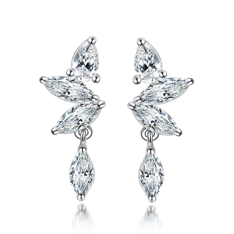 Ice crystal drop earrings