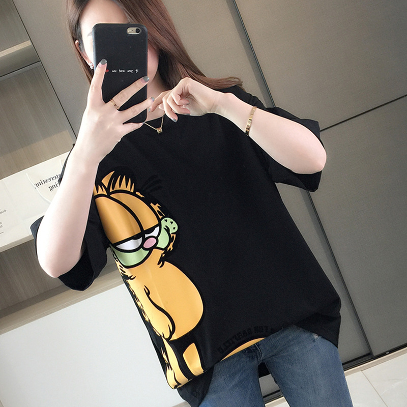 Cartoon print medium length top