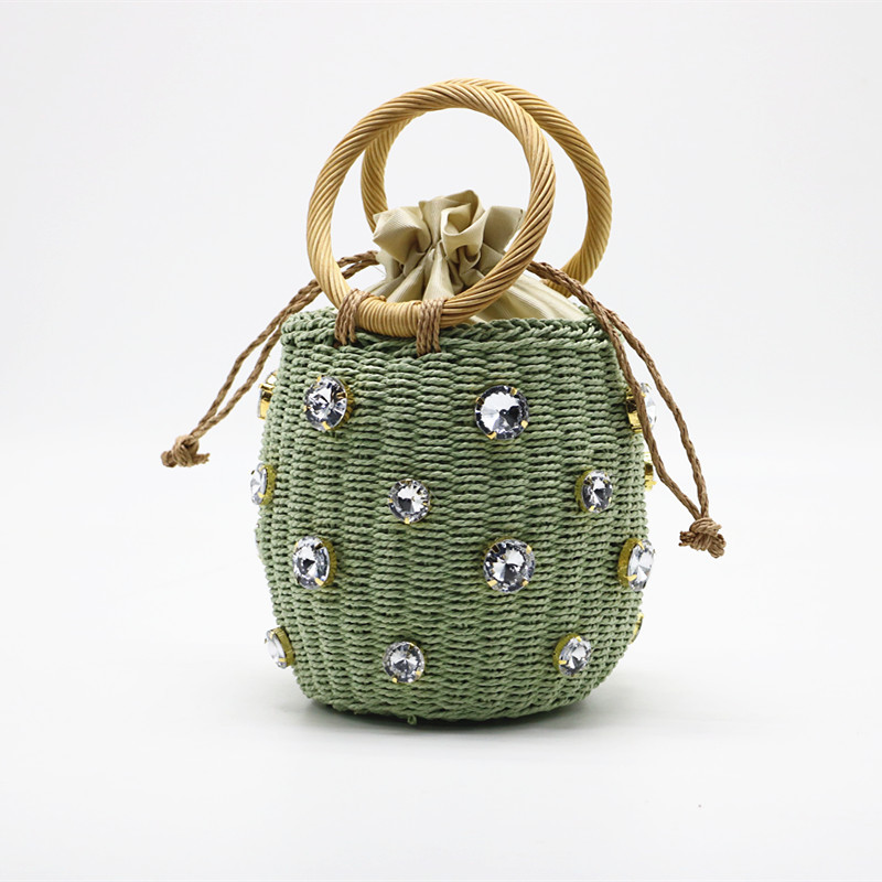 Diamond Straw Bag
