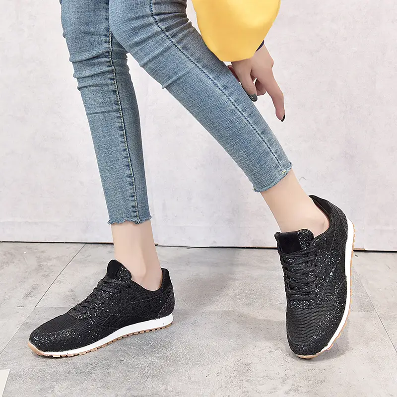 Sponge cake sequin casual shoes