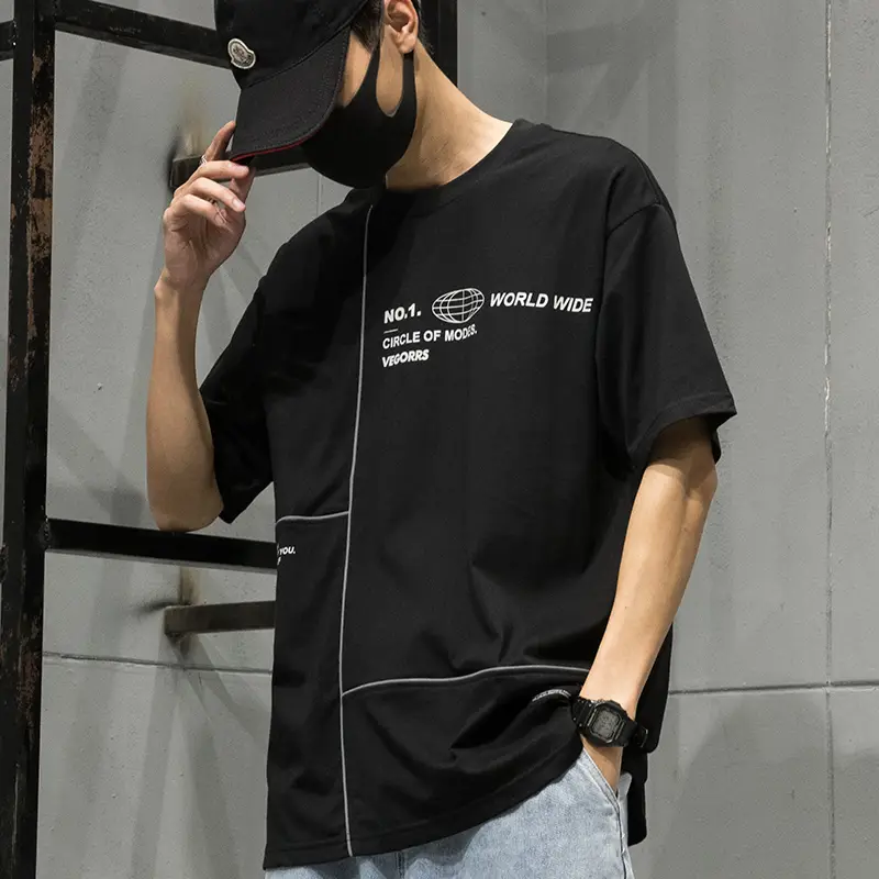 Creative stitching short sleeve T-shirt