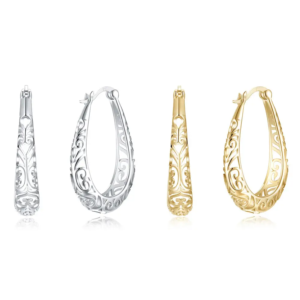 Vintage ladies hollow earrings