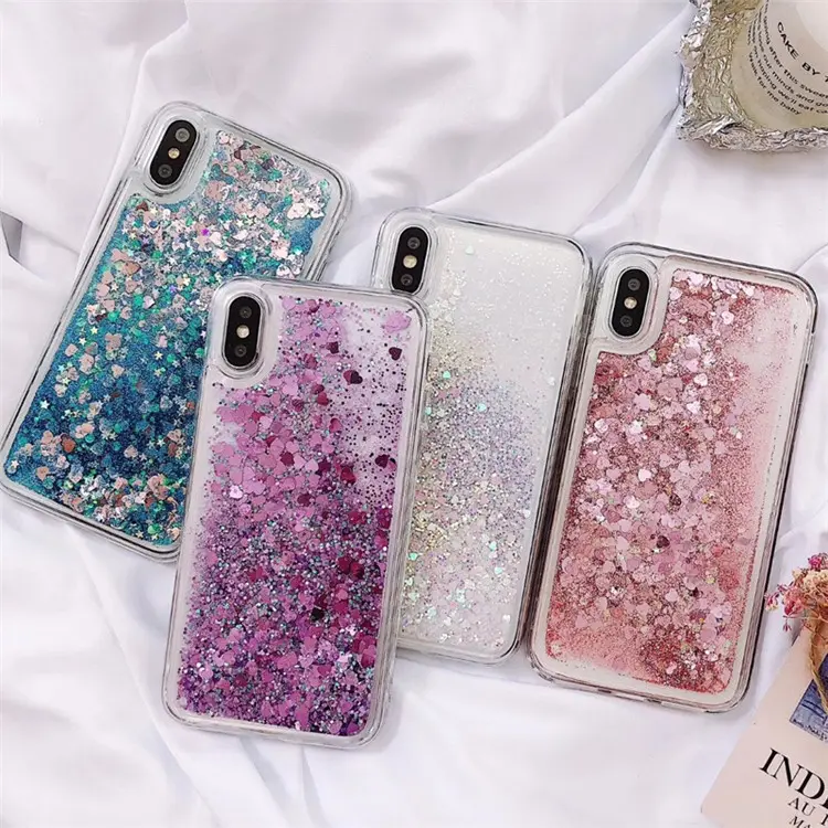 Quicksand transparent phone case