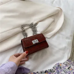 Shoulder chain bag - Brown - View 1