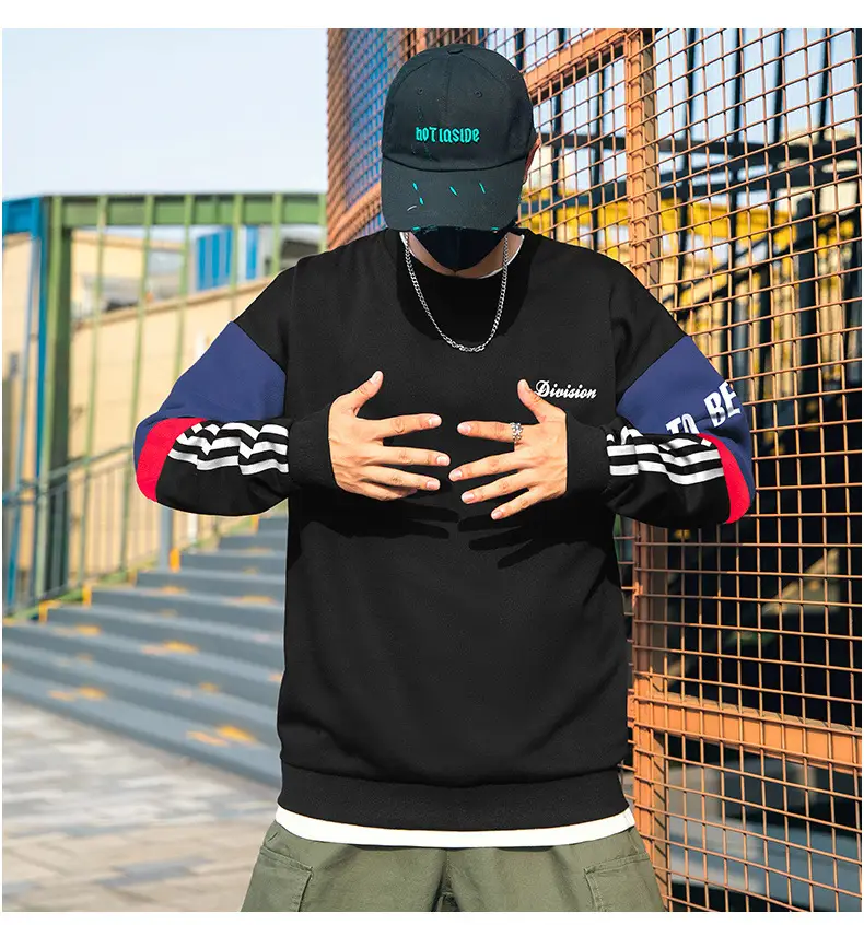 Stitching contrast sweater