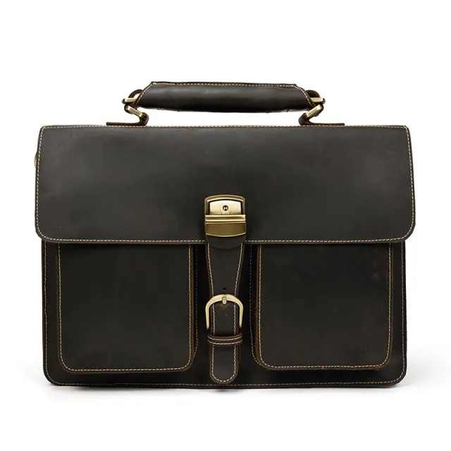 Men's leather briefcase Brown - Shop at LoveMi