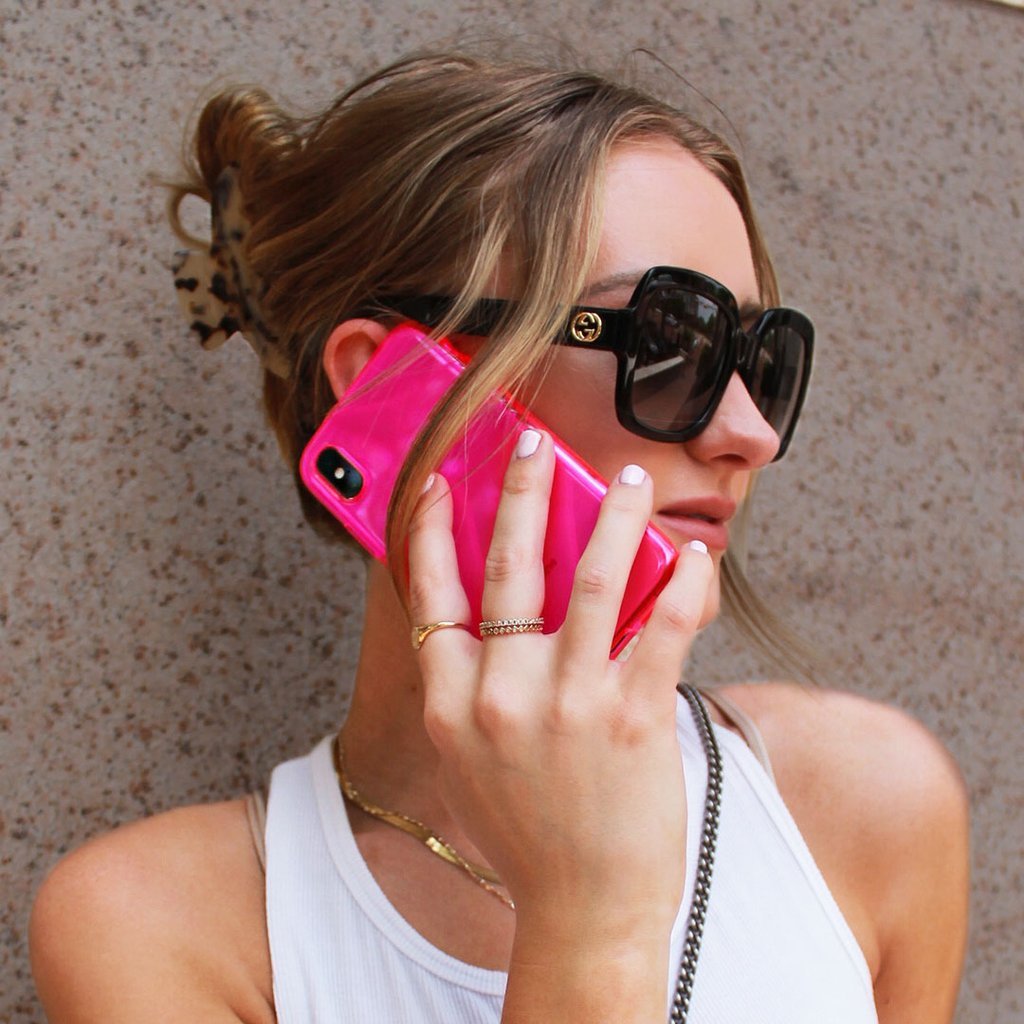 Funda de celular airbag fluorescente