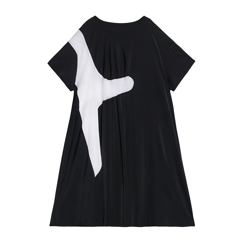 Large size lightly cooked style thin a-line skirt