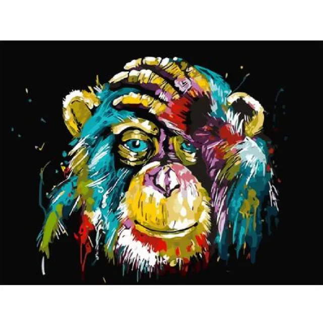 Hand painted DIY digital painting Monkey - Shop at LoveMi