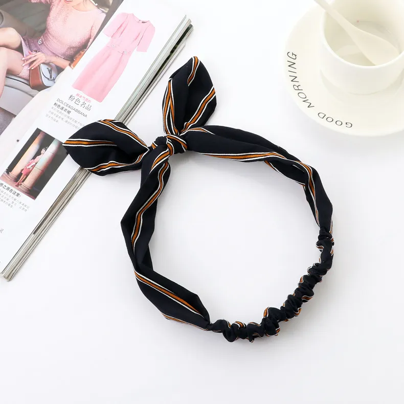 Big bow tie bunny ears headband - 47 Style