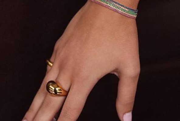 Wide Glossy Gold Ring