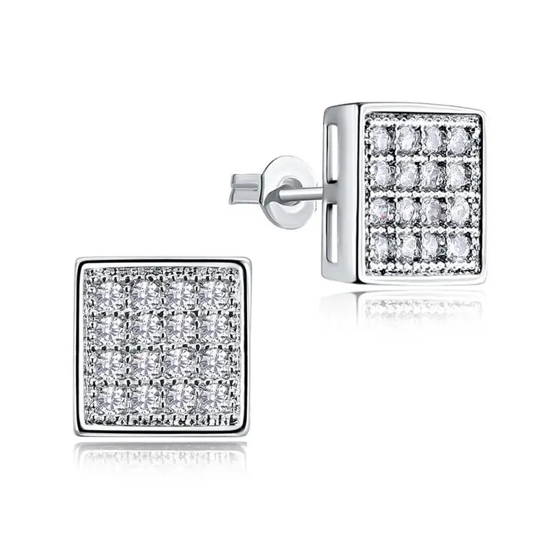 Women's small square earrings