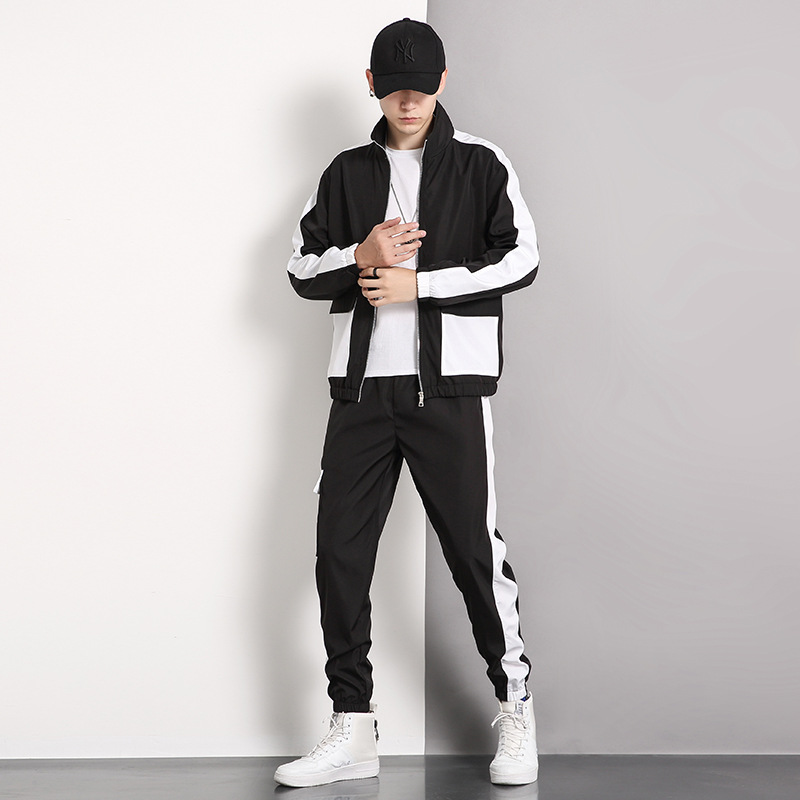 Slim-fit stand-collar casual suit sportswear